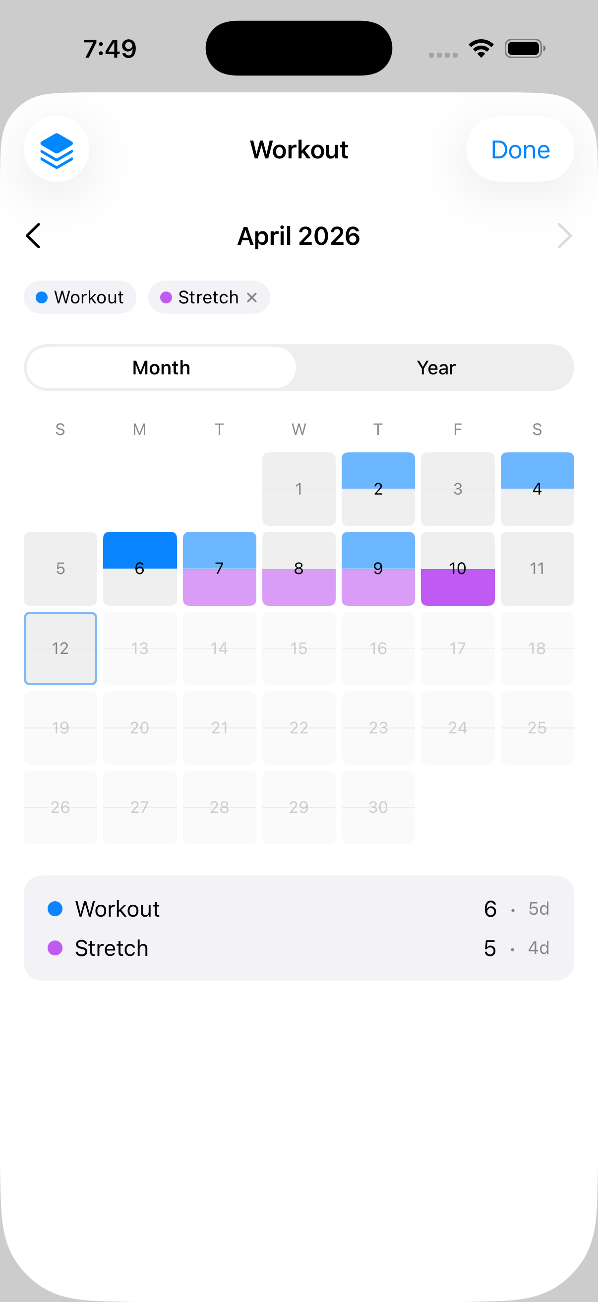 Comparing two tasks on a calendar